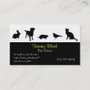 Recherche de silhouette noire cartes visite Animaux