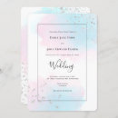 Recherche de rose et bleu turquoise invitations Élégant