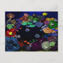 Recherche de poissons colorés cartes postales Illustration