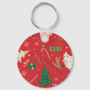 Recherche de noël rouge et vert porteclés Motif