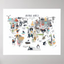 Recherche de carte du monde posters bébés enfants Mignon