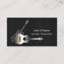 Recherche de guitare noire cartes visite Leçons de musique