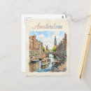 Recherche de vintage pays bas cartes postales Aquarelle
