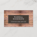 Recherche de woodworker cartes visite Ouvrier