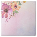 Recherche de fleur violette carreaux Aquarelle