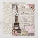 Recherche de de tour eiffel invitations Vintage