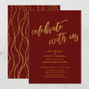 Recherche de bordeaux et or mariage invitations Pour eux