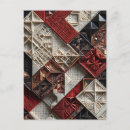 Recherche de noire et rouge cartes postales Abstrait