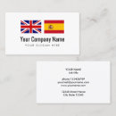 Recherche de anglais espagnol cartes visite Langue