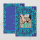 Recherche de plumes paon invitations Bleu