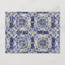 Recherche de fleurs mosaïque cartes postales Bleu