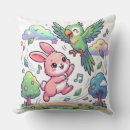 Recherche de dessin lapin coussins Coloré