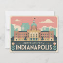 Recherche de indianapolis vintage cartes postales Illustration