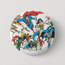 Zoek naar super helden buttons Logo van de rechtspleging