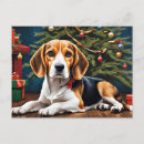 Recherche de noël de beagle cartes postales Dog