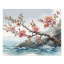 Recherche de branche fleurs cerisier posters Aquarelle