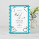 Recherche de blanc et turquoise invitations Moderne