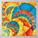 Zoek naar oranje patroon posters Blauw