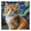 Recherche de peinture de chat art Nuit étoilée