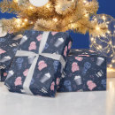 Recherche de hiver papier cadeau Mignon