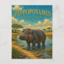 Recherche de hippopotame cartes postales Faune africaine