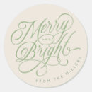 Recherche de joyeux noël joyeux et lumineux autocollants Calligraphie