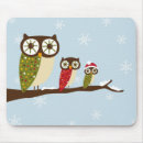 Recherche de hibou sur une branche tapis souris Neige