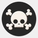 Recherche de crâne mignon autocollants Drôle