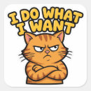 Recherche de chats grincheux autocollants Chat drôle