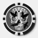 Zoek naar schedel pokerchips Dia de los muertos