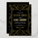Zoek naar gatsby uitnodigingen Zwart en goud