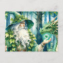 Recherche de dragon vert cartes postales Imaginaire