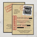 Recherche de agent secret cartes invitations Fête d'espion