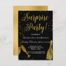 Recherche de surprise party anniversaire invitations Noir