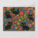 Recherche de chat floral cartes postales Pour amateur de chats