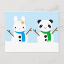 Recherche de lapin neige cartes postales Bonhomme de neige