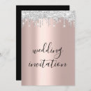 Recherche de rose blanc mariage invitations Gris