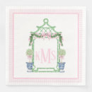 Recherche de noël vert serviettes Monogramme