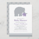 Recherche de purple elephant baby shower invitations Bébé