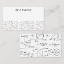 Recherche de mathématiques cartes visite Équations
