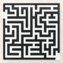 Recherche de labyrinthe dessous de verres Noir
