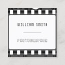 Recherche de bande de film cartes visite Photographe