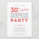 Recherche de 30ème surprise invitations Élégant