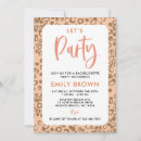 Recherche de cheetah invitations Imprimé de guépard