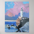 Recherche de peinture phare posters Paysage marin dramatique
