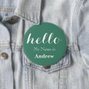 Zoek naar naamplaatje buttons Hallo mijn naam is