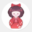 Recherche de kokeshi autocollants Kimono