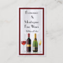 Recherche de spiritueux cartes visite Vin
