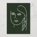 Recherche de portrait abstrait cartes postales Femme