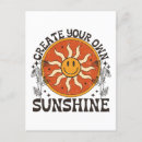Recherche de soleil souriant cartes postales Boho
